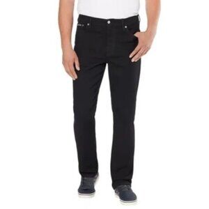 Calvin Klein Men's W34 L29 Black Straight Jeans Cotton Polyester Blend N0050